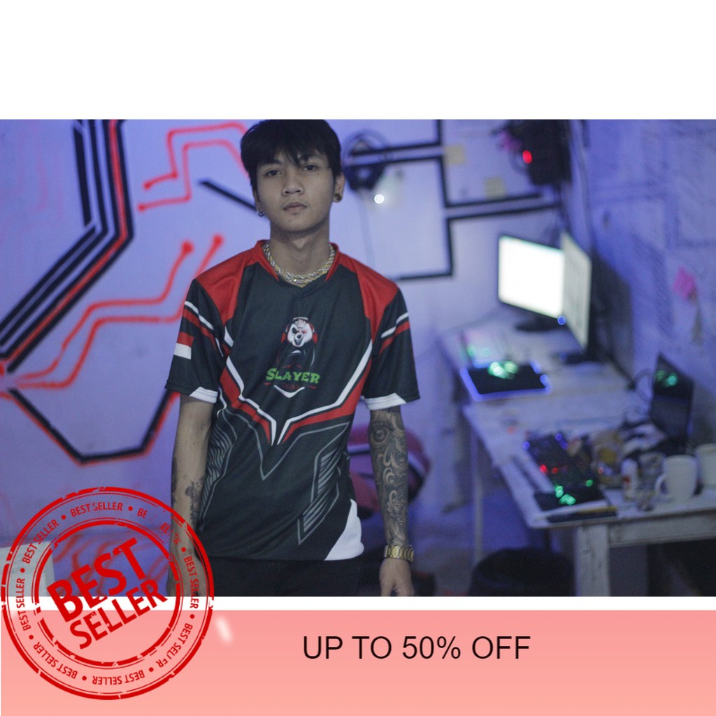 JERSEY KAOS BAJU GAMING freefire esport ff evos rrq 2020 GAME CUSTOM 0254 TAMBAH NAMA SENDIRI