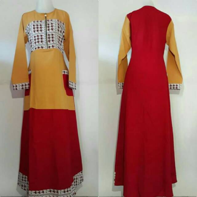 Gamis kombinasi songket