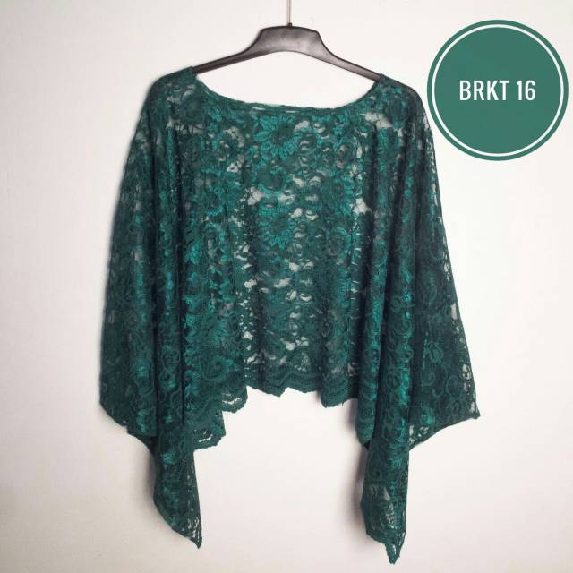 Cape Brokat Polos Hijau Semi Prancis|Santili|Soltis|Corneli|Brokat Fatmawati Semi france|Brukat 3D