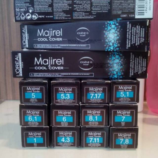 LOREAL MAJIREL COOLCOVER + OXIDANT HAIR COLOR CAT RAMBUT