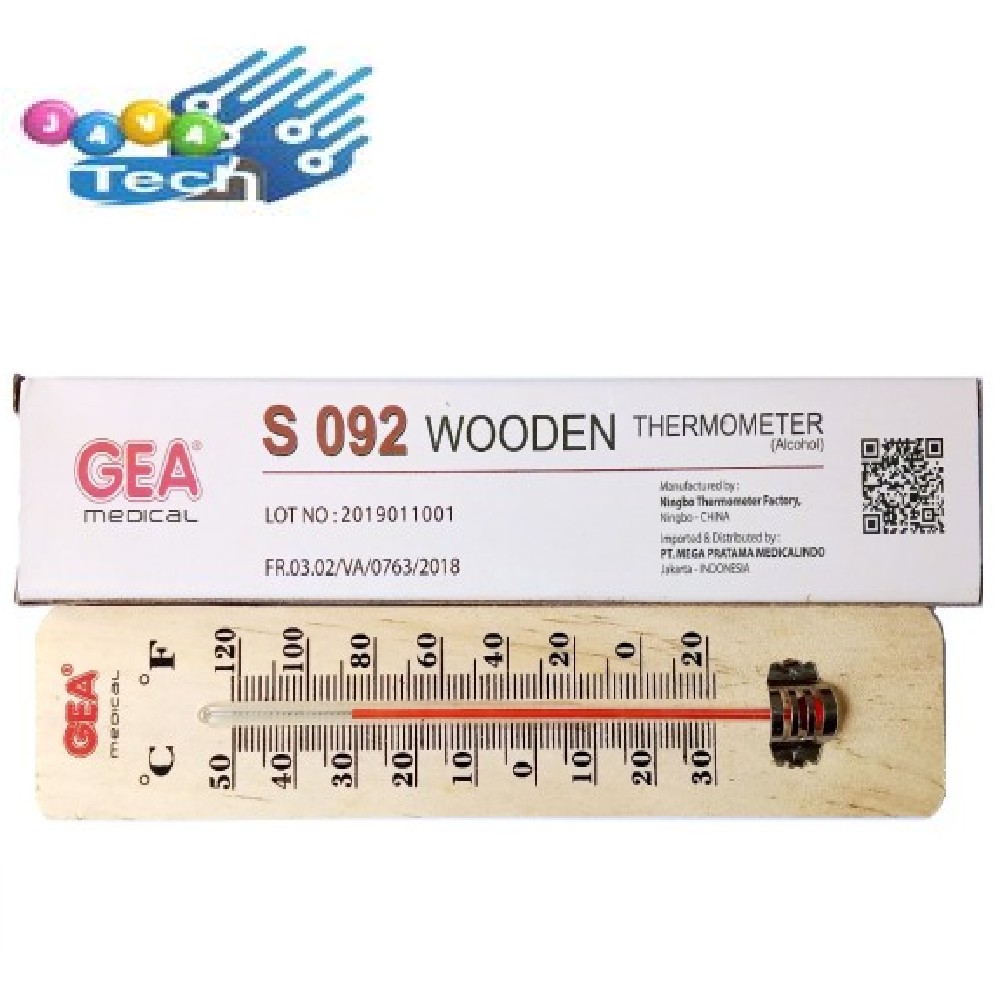 Termometer Kayu Gea S 092 Ruangan Dinding Wooden Thermometer