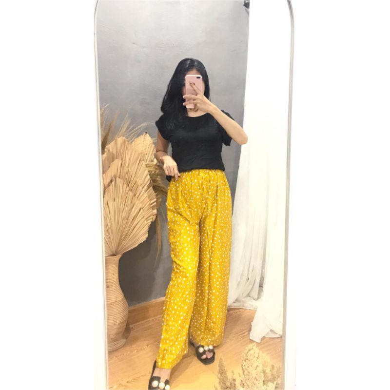 CELANA KULOT PANJANG MOTIF VOLKADOT-1