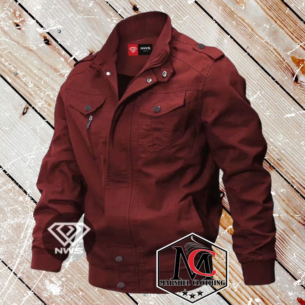 RCL - JAKET PRIA BOMBER MILITARY KLASIK NWS / Jaket Canvas Keren Pria | Jaket Canvas Greater Cowok