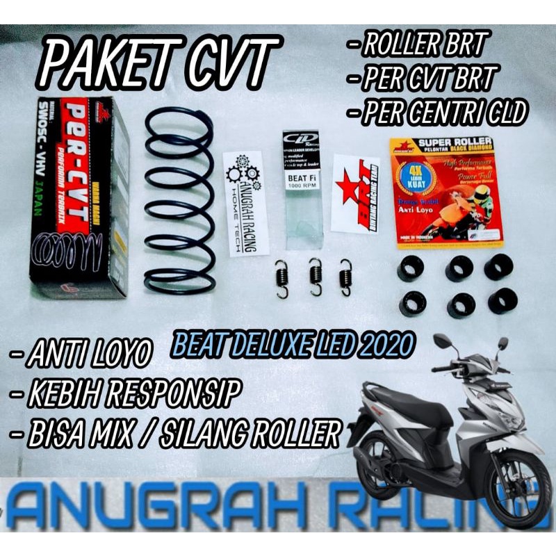 PAKET CVT KIRIAN HONDA BEAT DELUXE BEAT ISS LED 2020 ROLLER RACING BRT 1112 13 14 15 GRAM PER CVT BR
