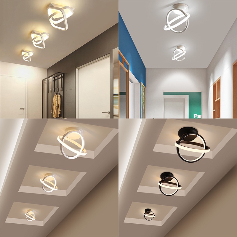 3 Colors Lampu Plafon  LED Ceiling Light  Lampu Masuk Lorong Minimalis Lampu Hias Gantung Rumah Ruang Tamu Kamar Tidur Balkon Lampu Langit-langit Lampu Mewah Ringan