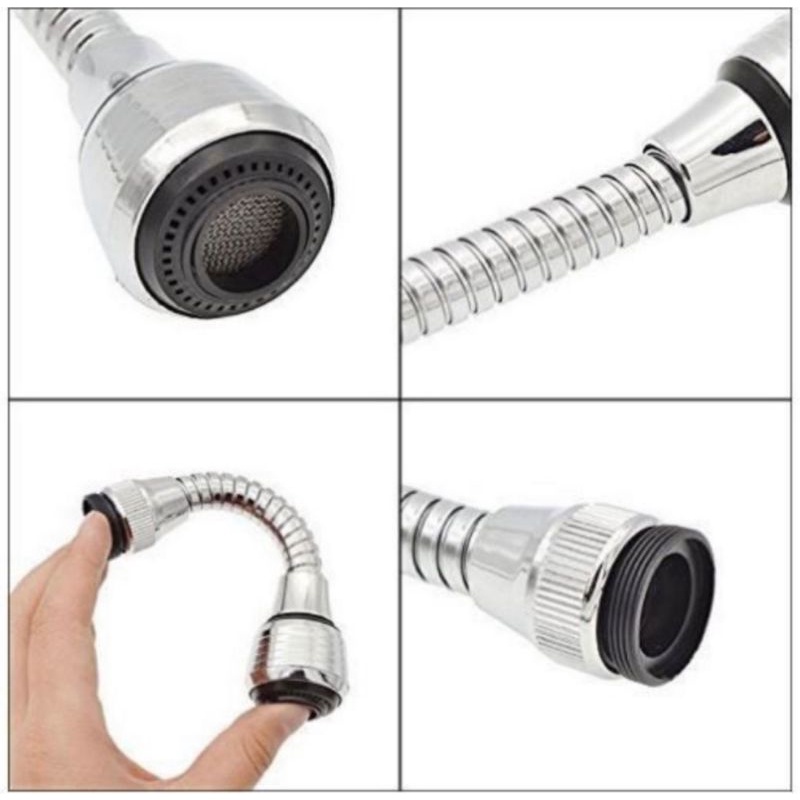 SAMBUNGAN KRAN AIR FLEKSIBEL TURBO FLEX FAUCET 360 DERAJAT 2 MODE