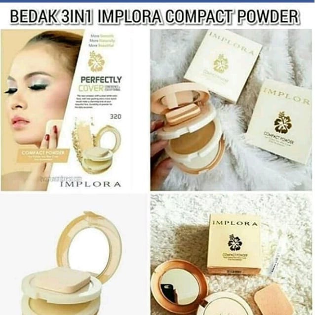 Bedak Implora compact powder 3 IN 1