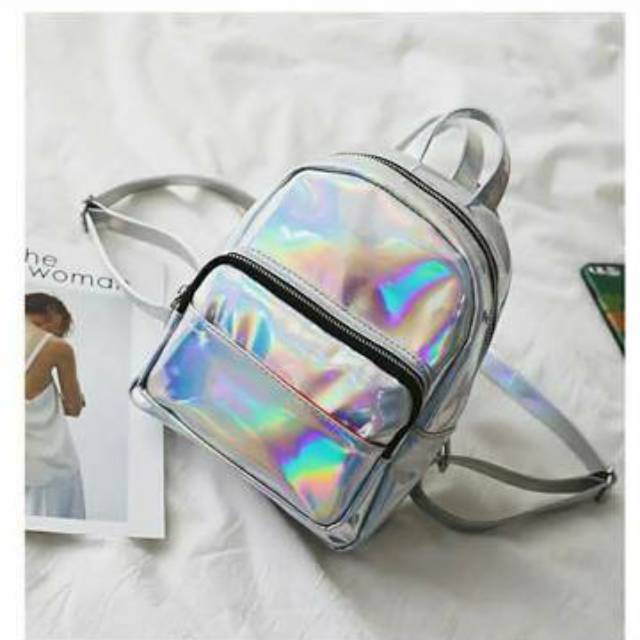 Tas wanita / tas ransel hologram / tas bagpack  mini hologram lucu