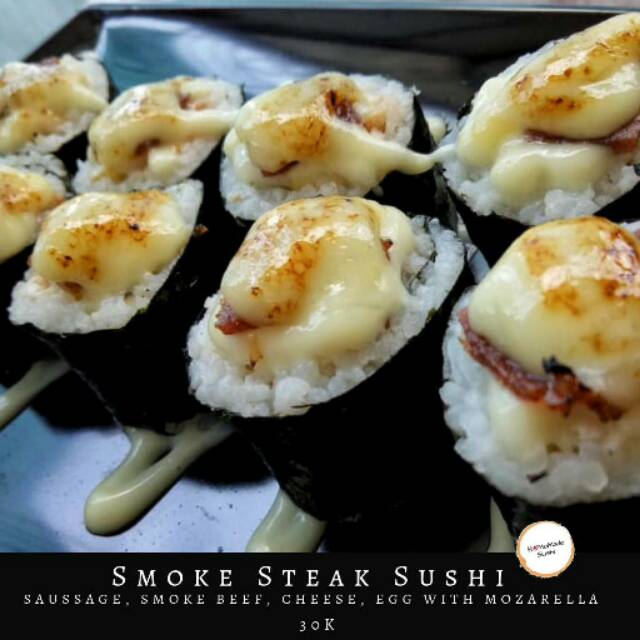 

Smoke steak sushi