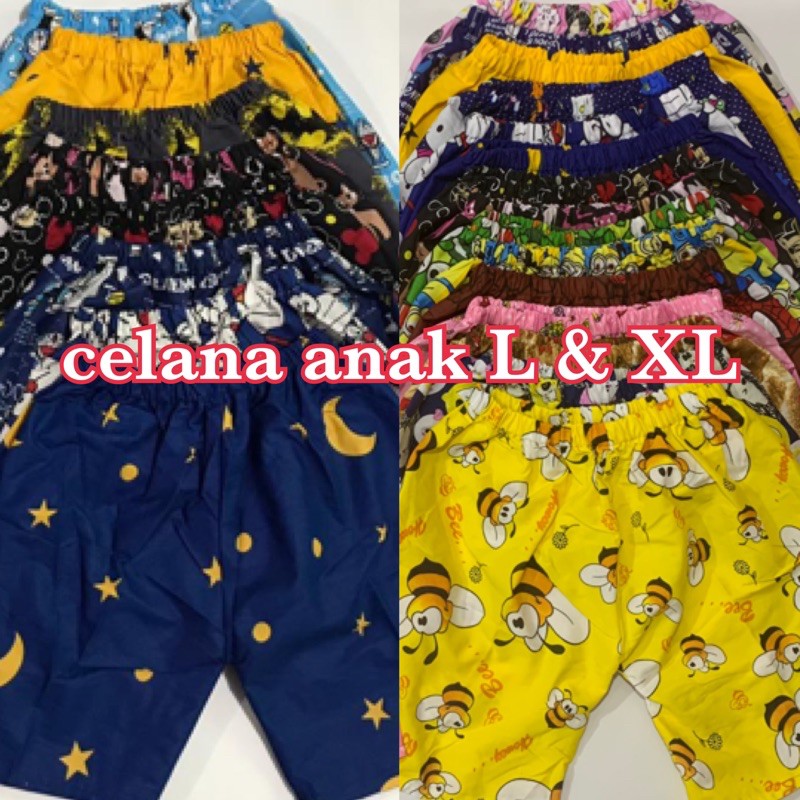 celana santai anak L dan xl