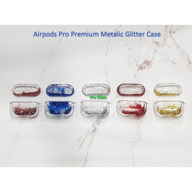 Airpods PRO Premium Water Glitter Case Metalic Airpod Cover