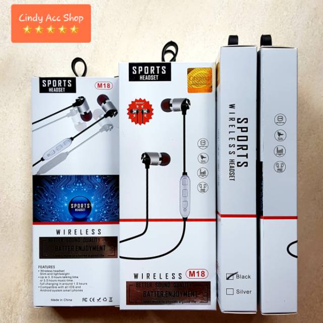 Headset Bluetooth Magnetic Design Metal Sport Handsfree Headphone
