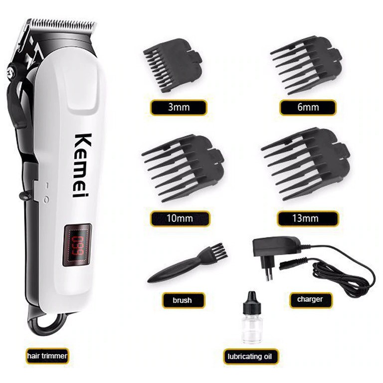 Mesin Cukur Rambut Kemei KM-809A Hair Clipper LCD Cordless