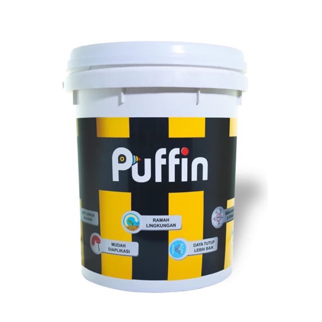 Puffin Paint Cat Tembok Exterior Puffin Plus 5 kg hasil Puffin Paint Cat Tembok Exterior Puffin Plus 5 kg hasil