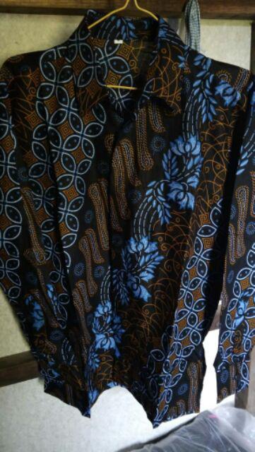 Promo!!! Bswart Batik Hrb026 Kenongo Hem Pendek Padi Kemeja Batik Pekalongan M L Xl Garansi Termurah