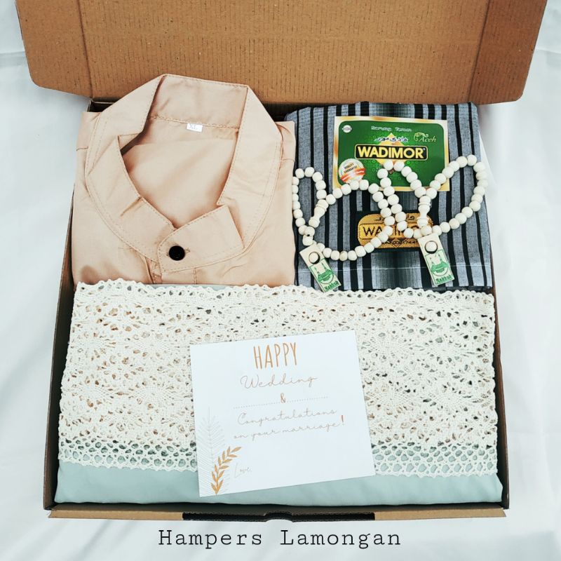 Hampers Mukena Katun Jumbo + Wadimor + Baju koko kurta / parcel lebaran mukenah / kado pria ramadhan