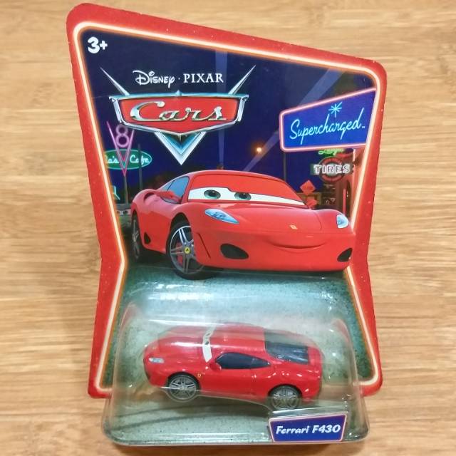 Diecast Mattel Disney Cars 1 Supercharged Ferrari F430 Michael Schumacher Rare Item