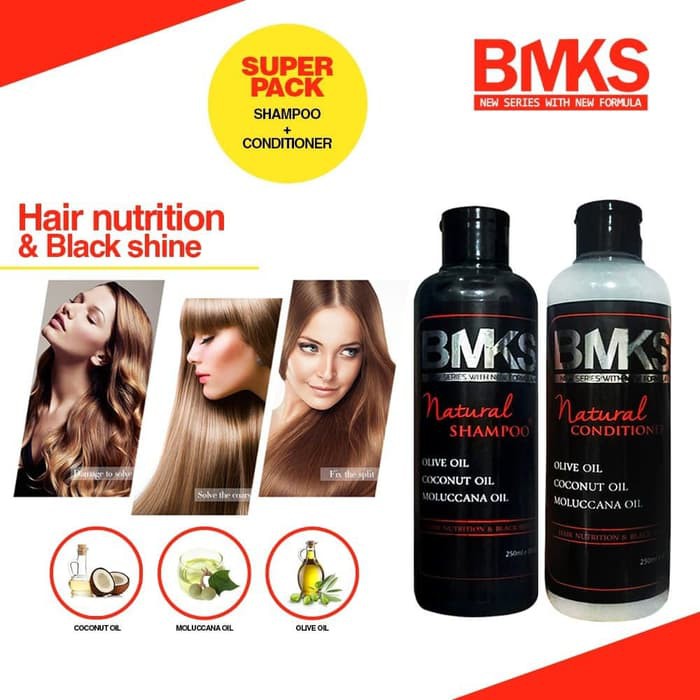 PENYUBUR RAMBUT BMKS PAKET SHAMPO N CONDITIONER PENUMBUH RAMBUT BOTAK BPOM ORIGINAL