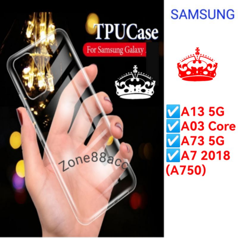 Clear case samsung A13 5G A03 Core A73 A7 2018 A750 Silicon Softcase Bening Transparan Casing Cover Silikon Soft Jelly elegan pelindung belakang handphone