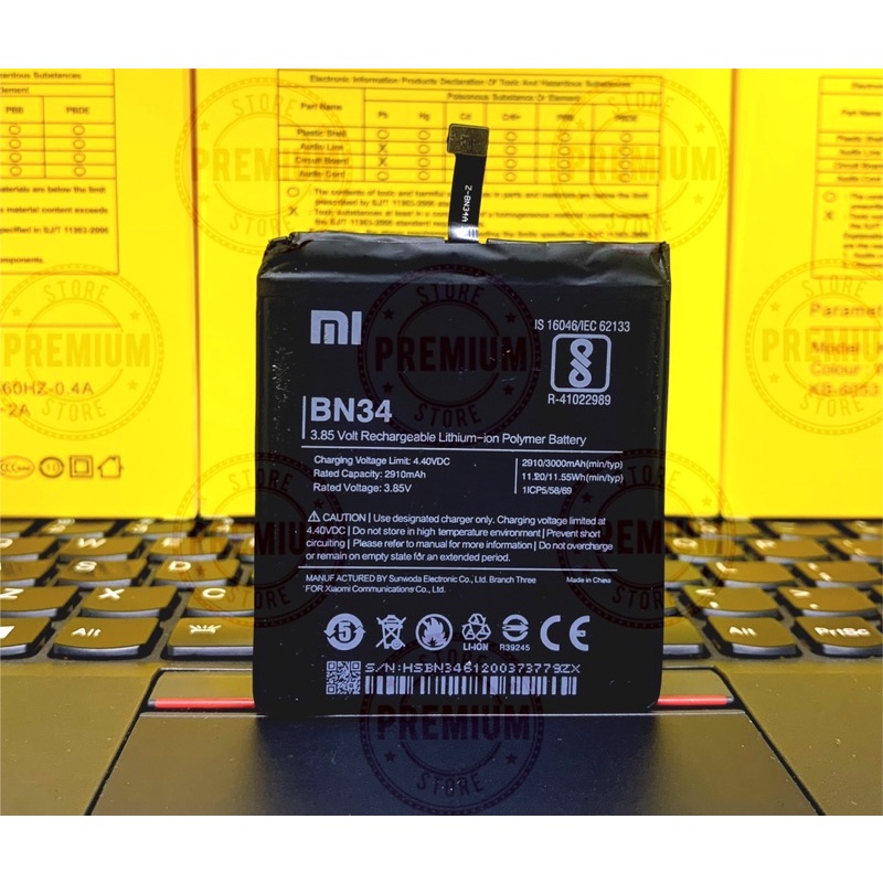 Batre Baterai Xiaomi Redmi 5A Batre Xiaomi Bn34 Original New