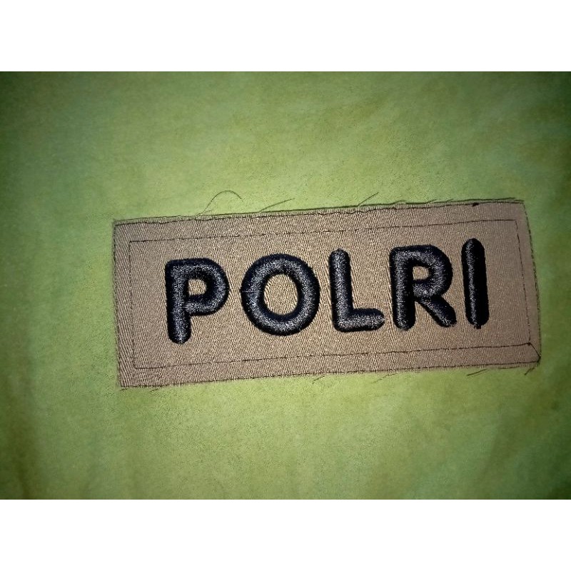 bordir timbul polri dan nama