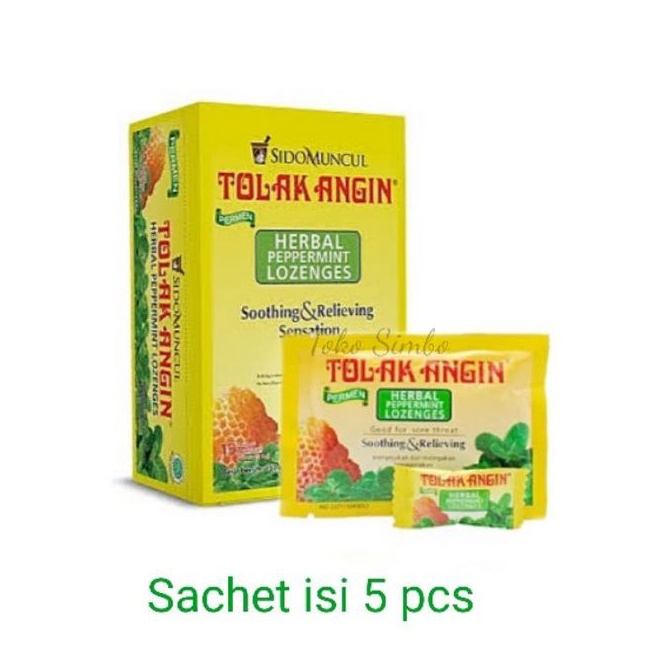 

Permen Tolak angin sachet isi 5 butir herbal peppermint candy