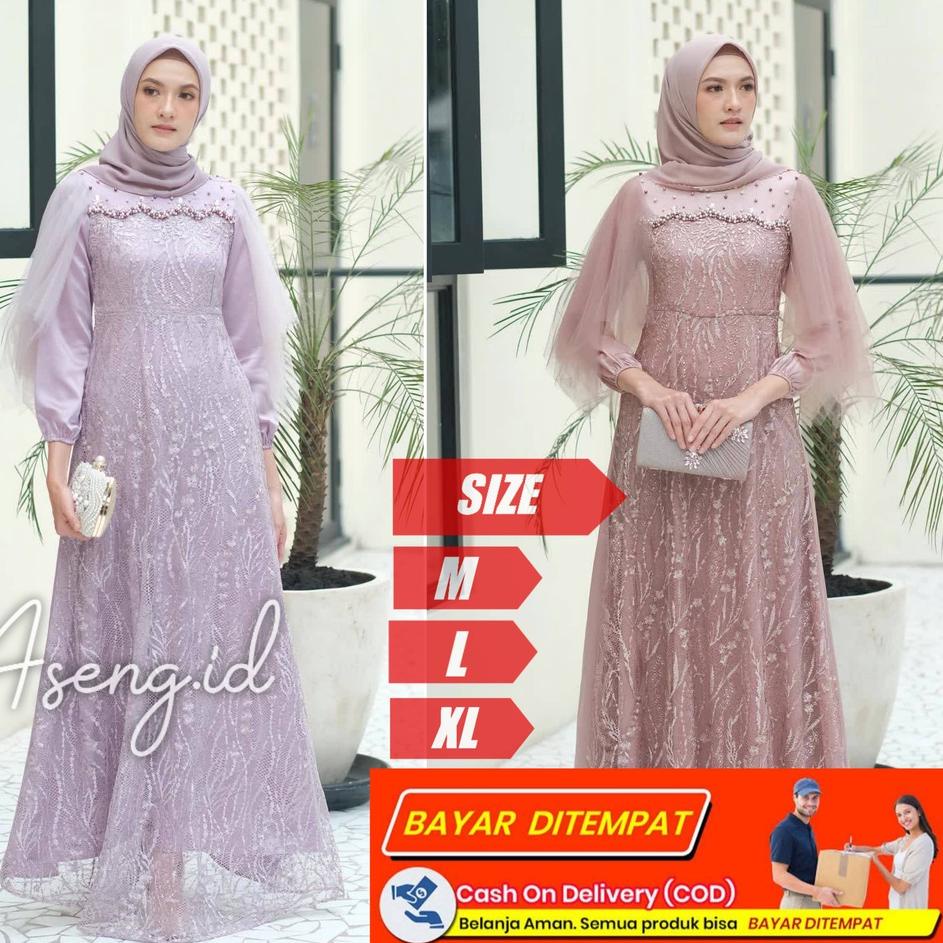 Banyak Dipakai.. BAJU GAMIS BATIK COUPLE GAMIS BROKAT KONDANGAN DRESS BURKAT BORKAT TILE BATIK MUSLI