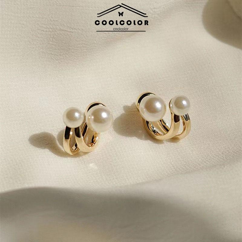 COD Pearl Trendy Niche Design Temperament Light Luxury High-end Earrings- cl