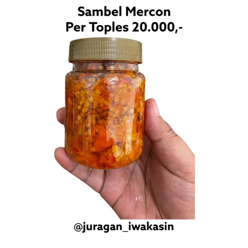 

sambal mercon / sambal botol / kemasan 200 gram / juragan iwak asin