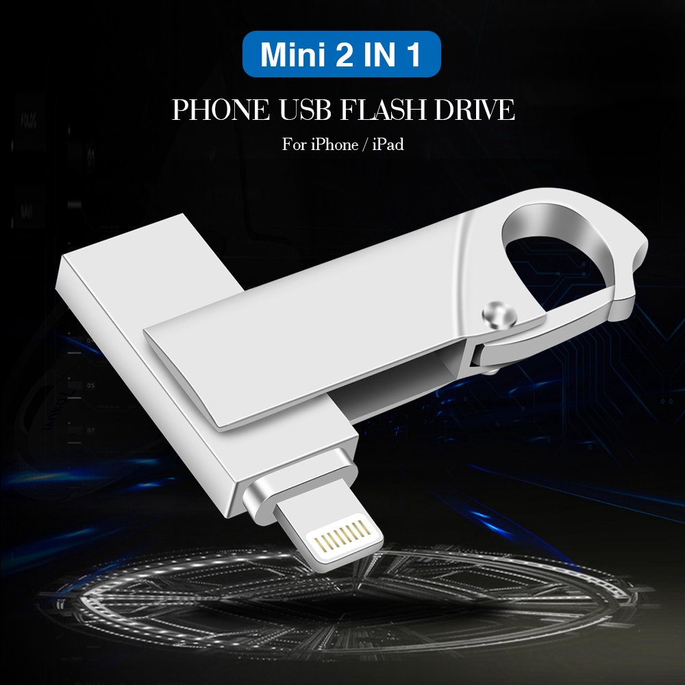 2 in 1 OTG USB Flash Drive USB2.0 512GB Pendrive for iPhone/iPad/IOS/Android/PC
