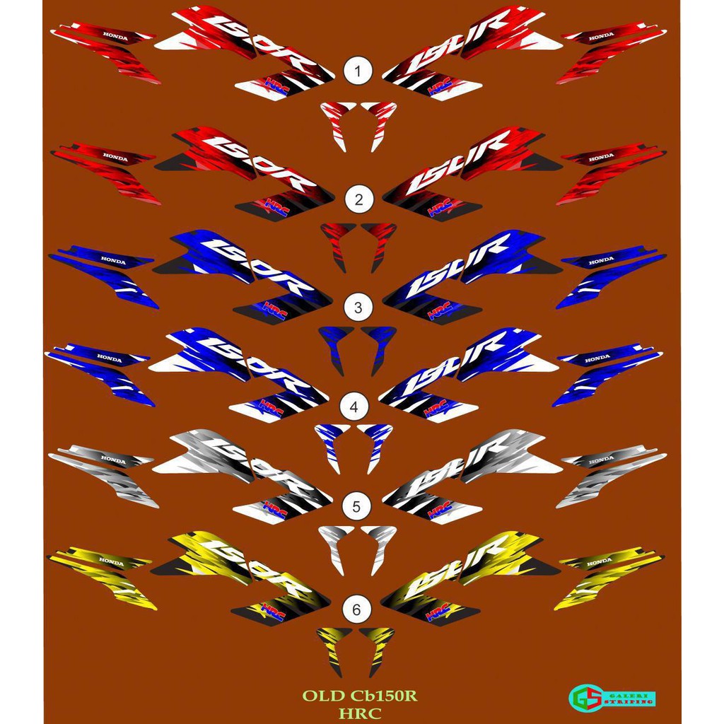 STIKER STRIPING LIST VARIASI OLD CB 150 R LAMA / CB150R LAMA GRAFIS HRC