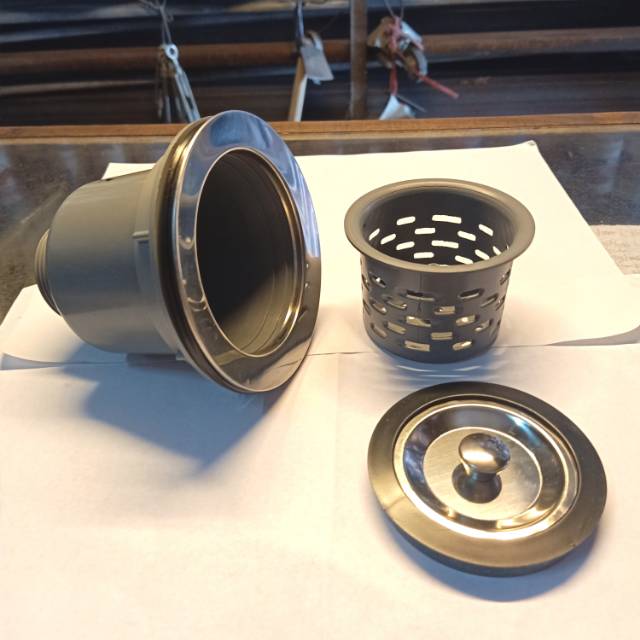 Afur Saringan Bak Cuci Piring 1,5" diameter 10cm PVC Plastik