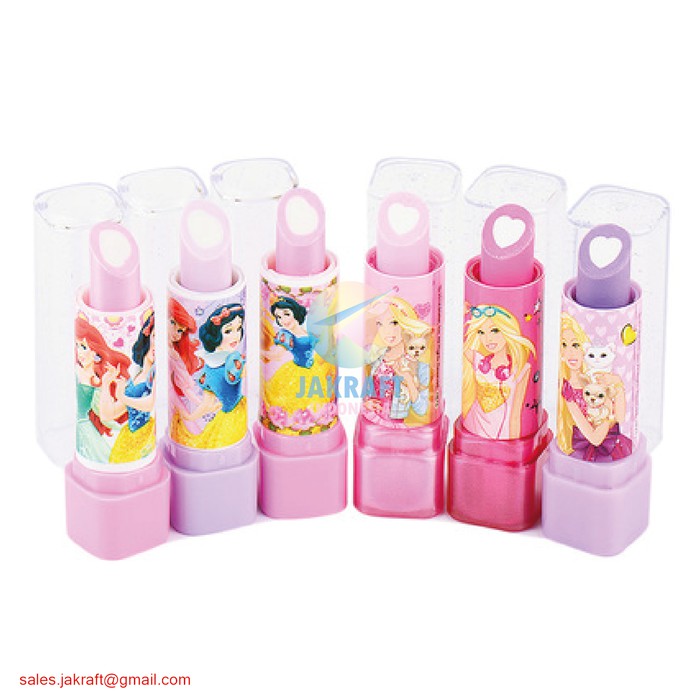 

JUAL STIP PENGHAPUS PENSIL LIPSTIK DISNEY PRINCESS LIPSTICK PENCIL ERASER