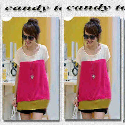 B0101 FF 01 M4758, blouse Candy Top atasan basic lengan panjang murah wanita cewek kekinian