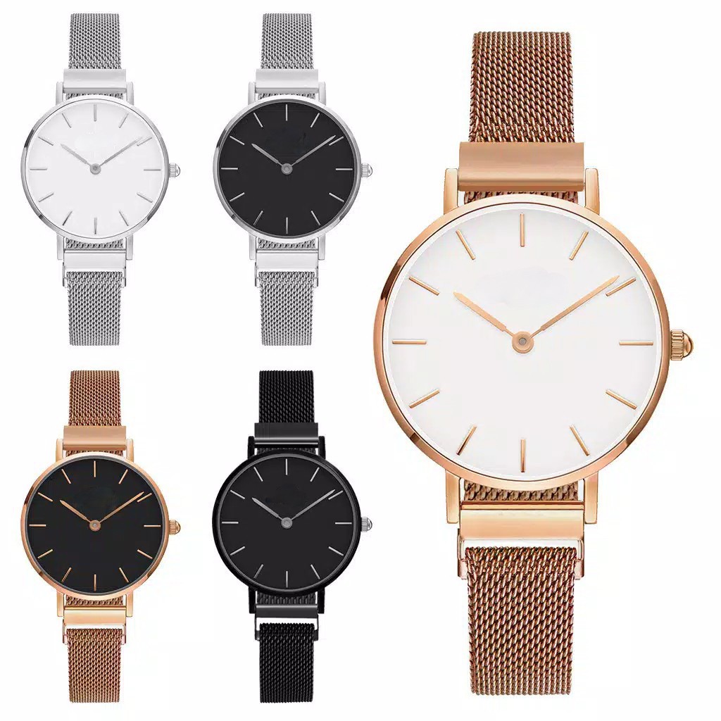 Jam Tangan Wanita DWE Balok Classic Strap Magnetik READY 7 WARNA