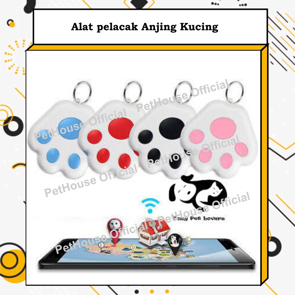 GPS Tracker Anjing Kucing Mini Alat Pelacak Hewan