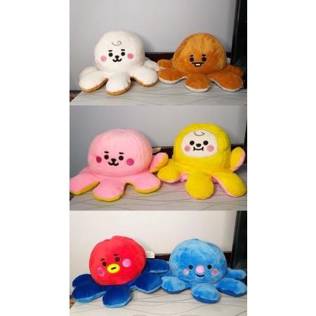 Boneka gurita Reversibel octopus karakter ukuran S
