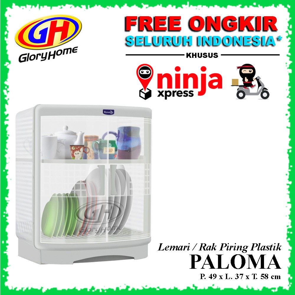 Glory Home RAK  LEMARI PIRING  PLASTIK  TERTUTUP PALOMA 