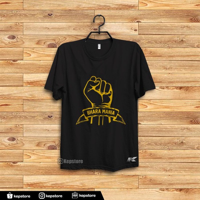 T2862 Kaos Obral Promo Baju Combed 30S Distro Bhara Mania Bhayangkara