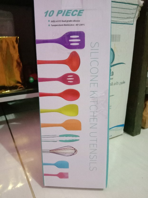 Sillicone Utensil Set 10 Pcs / Peralatan Masak Sutil Spatula Silikon Dapur