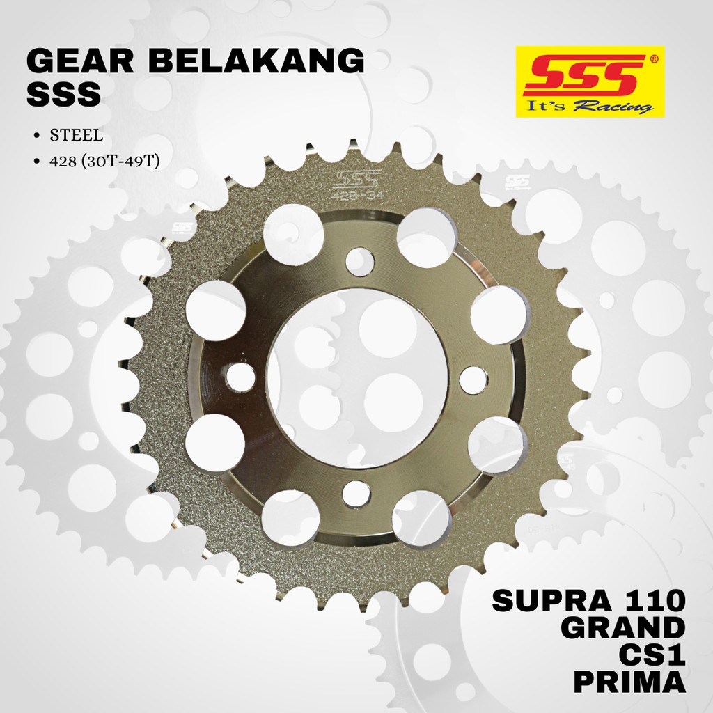 Gear gir Supra 110 grand C100 prima LEGENDA sss 428 31 32 33 34 35 36 37 38 39 40 41 42 43 44 45 STEEL SILVER