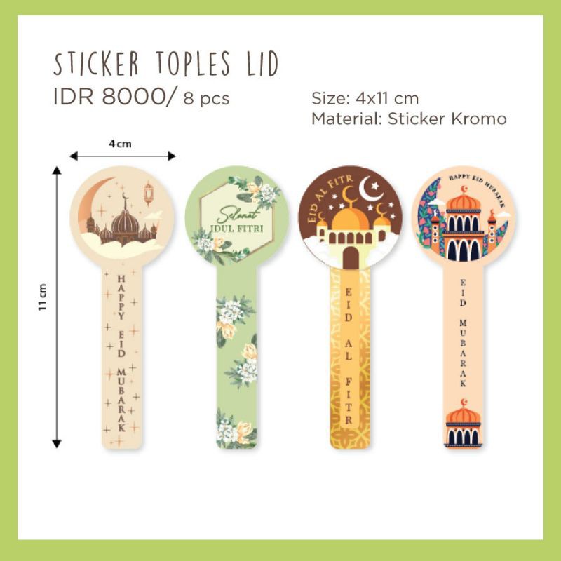 

Stiker edisi lebaran, stiker toples lebaran, stiker bentuk sendok dan design exclusive tidak pasaran