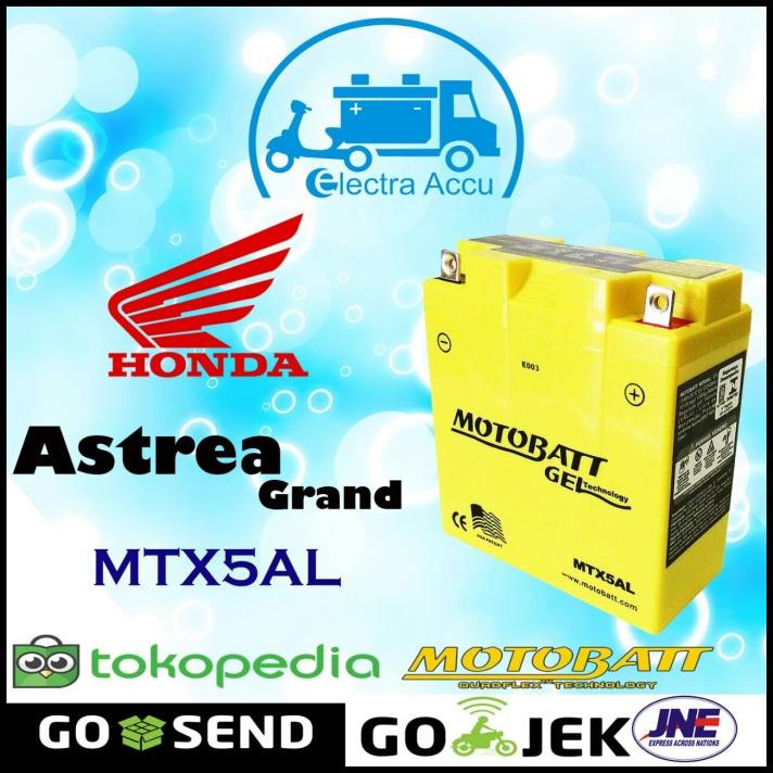 Aki Motor Honda Astrea Grand Motobatt Mtx5Al Aki Kering