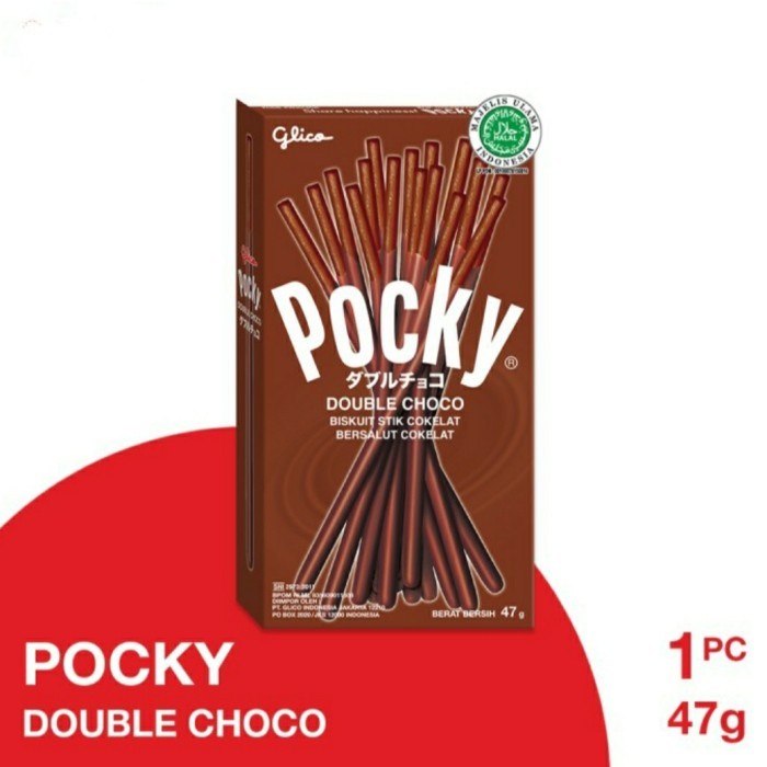 

504Omekho Glico Pocky Double Choco Chocolate Coklat 47Gram 47 Gram Jy60Jhh