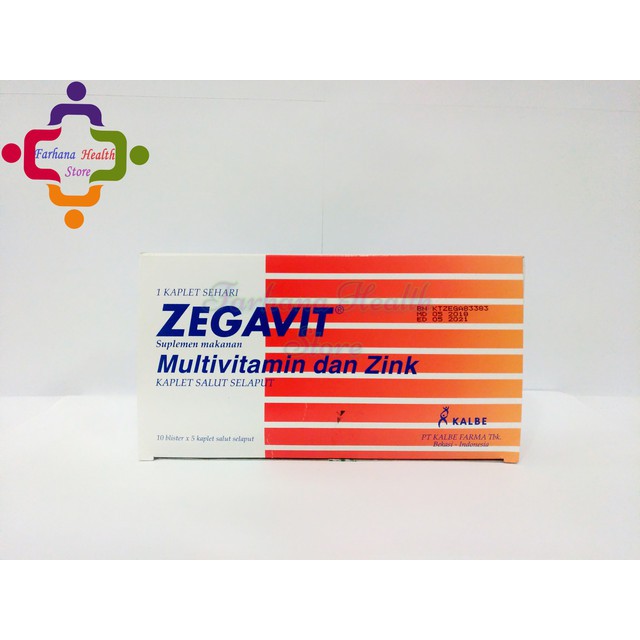 Original Zegavit / Multivitamin dan Zink / Suplemen Vitamin dan Mineral Paten