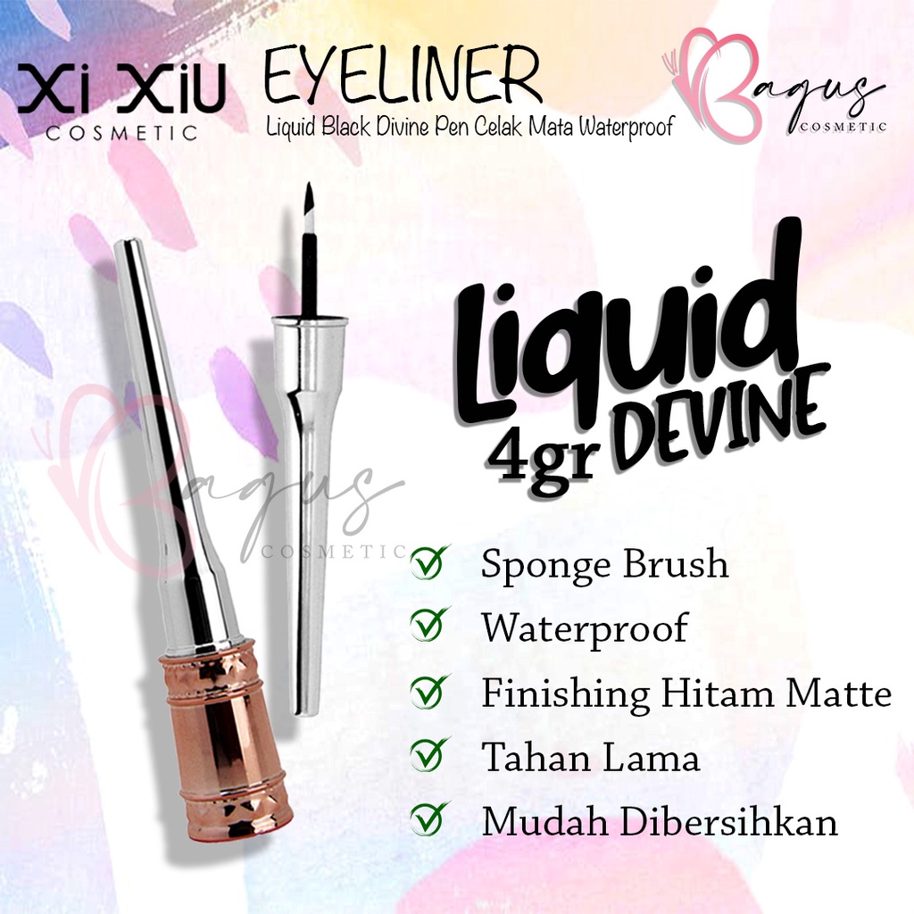 ⭐BAGUS⭐ XI XIU EYELINER | Liquid Black Divine Pen Celak Mata Waterproof Stamp