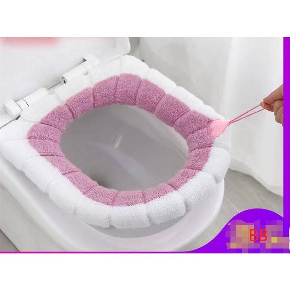 Tempat Alas Dudukan Kloset Toilet Hangat Tebal Bahan Lembut Universal