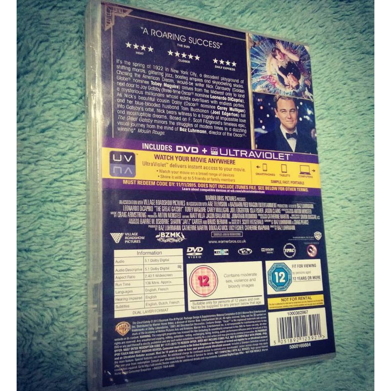 DVD Film Original Import The Great Gatsby - Leonardo DiCaprio
