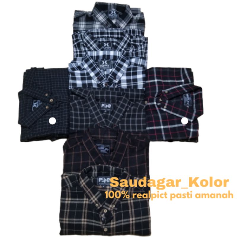 KONVEKSI USAHA KECIL FLANEL IMPOR LENGAN PANJANG (12 KEMEJA) KEMEJA FLANEL KEMEJA KOTAK PRRMIUM