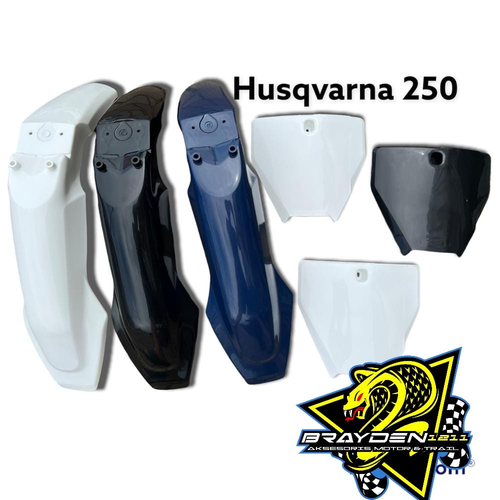 PAPAN NOMOR HUSQVARNA/SPAKBOR DEPAN HUSQVARNA/PAPAN NOMOR DAN SPAKBOR DEPAN HUSQVARNA